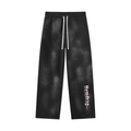 Hemdrag Wide-Leg sweatpants, flat product mockup with the chrome Hemdrag print on the left lower leg (digital preview)